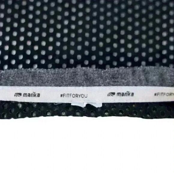 Marika Gray Sport Top T-Shirt w/ Black Mesh Back, Cuffs & Hem Size Large - Picture 4 of 8